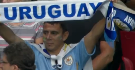Fotbalový fanouek z Uruguaye.