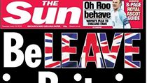 Titulní strana britského bulvárního listu The Sun ze 14. června 2016 - devět... | na serveru Lidovky.cz | aktuální zprávy