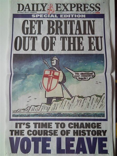 Plakát vyzávající k brexitu.