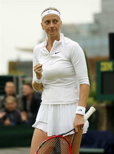 Petra Kvitová v prvním kole Wimbledonu.