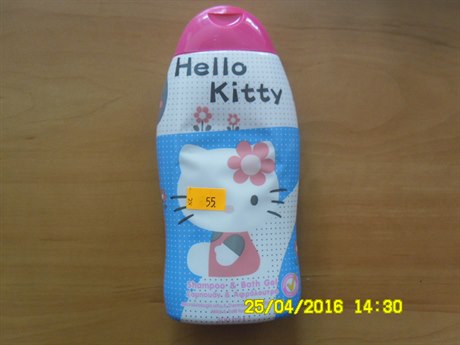 ampón Hello Kitty, který ministerstvo zdravotnictví prohlásilo za kodlivý.