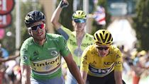 Peter Sagan v cli 11. etapy Tour de France ped Chrisem Froomem.