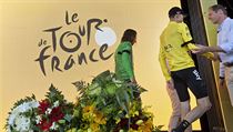 Peter Sagan a Chris Froome na stupnch vtz 13. etapy Tour de France 2016.