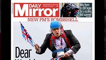Oblka Daily Mirror s Borisem Johnsonem.