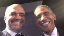Albánský premiér Edi Rama (vlevo) s šéfem Bílého domu Barackem Obamou. | na serveru Lidovky.cz | aktuální zprávy