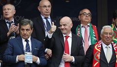 Portugalsko vs. Francie, finále ME 2016 (prezident FIFA Gianni Infantino).