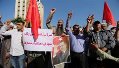 Palestinci slaví úspch Erdogana v boji s puisty