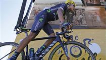 Kolumbijsk cyklista Nairo Quintana bhem 17. etapy Tour de France.