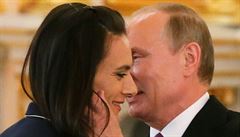 Vladimir Putin a Jelena Isinbajevová.