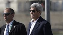 Ministr zahrani USA John Kerry sleduje zahjen cyklistickho zvodu na OH v...