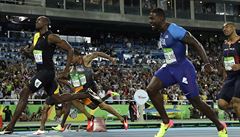 Jamajan Usain Bolt opt porazil Ameriana Justina Gatlina.