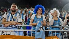 Fanouci Argentiny marn doufají ve vítzství svého beachvolejbalového týmu na...