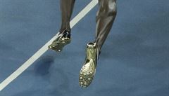 Tretry Usaina Bolta pi finále na 100 metr.