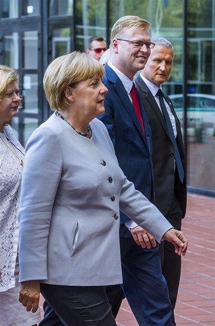 Angela Merkelová navtívila spolu s Pavlem Blobrádkem VUT.