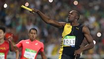 Jamajan Usain Bolt ve tafet na 4x100 metr.