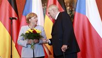 Prezident ČR Miloš Zeman a kancléřka Německa Angela Merkelová na Pražském hradě | na serveru Lidovky.cz | aktuální zprávy
