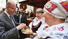 Premiér Bohuslav Sobotka na agrosalonu Zem ivitelka v eských Budjovicích