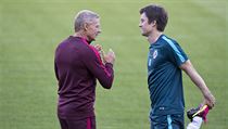 Tomáš Rosický na tréninku s trenérem Zdeňkem Ščasným. | na serveru Lidovky.cz | aktuální zprávy