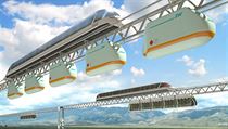 Tratě vysoko nad zemským povrchem umožňují, aby se vlaky SkyWay pohybovaly na... | na serveru Lidovky.cz | aktuální zprávy