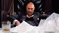 Tyson Fury na fotomonti z filmu Scarface.