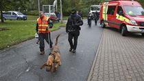 Nmeck policie prozkoumv sdeln oblast v Chemnitz