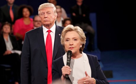 Kandidáti na prezidenta USA: Hillary Clintonová a Donald Trump bhem druhé...