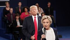 Kandidáti na prezidenta USA: Hillary Clinton a Donald Trump bhem druhé...