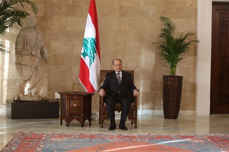 Nov zvolený libanonský prezident Michel Aún.