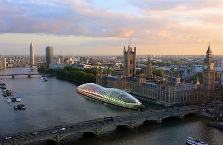 Budova starobylho Westminsteru v Londn, sdla britskho parlamentu,...