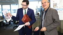 Hradní mluvčí Jiří Ovčáček s ředitelem redakce Lidových novin Veselinem... | na serveru Lidovky.cz | aktuální zprávy
