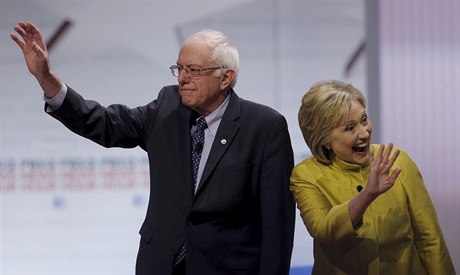 Bernie Sanders a Hillary Clintonová.