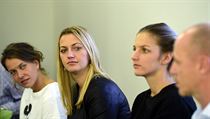 Zleva hrdinky finále Fed Cupu: Barbora Strýcová, Petra Kvitová, Karolína... | na serveru Lidovky.cz | aktuální zprávy