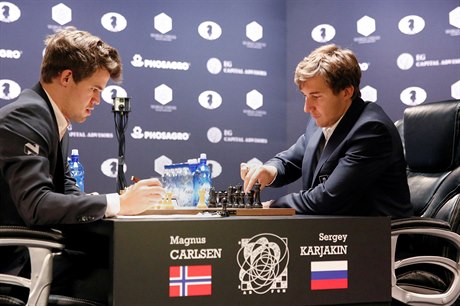 Magnus Carlsen a Sergej Karjakin