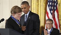 Herec Robert Redford po pijetí Medaile svobody od prezidenta Barracka Obamy.