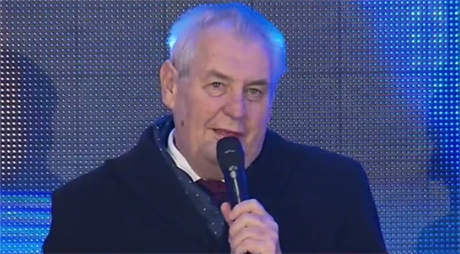 Milo Zeman na slavnostním otevení posledního úseku dálnice D8.