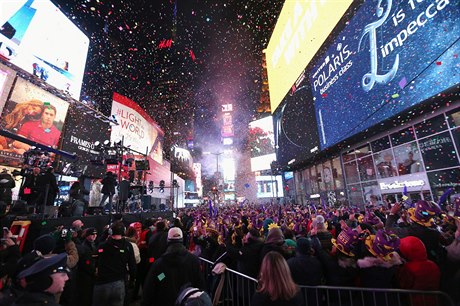 Oslavy nového roku na Times Square.