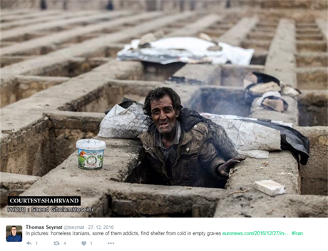 Bezdomovci v Íránu ijící v hrobech na hbitov vyvolali debatu veejnosti i...