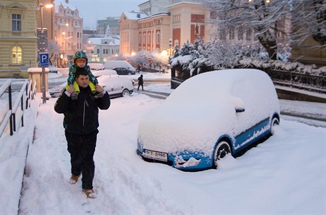 Sníh zkomplikoval ivot obyvatelm Jablonce nad Nisou.
