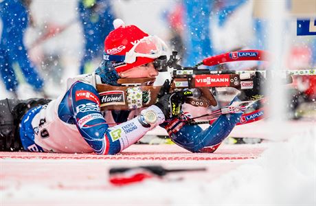 Veronika Vítková ve sprintu v Ruhpoldingu.