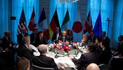 Prezident Barack Obama vedl v roce 2014 setkn ldr G7 a diskutovali o...