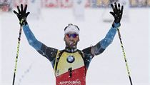 Martin Fourcade slaví triumf ve stíhačce v Ruhpolding. | na serveru Lidovky.cz | aktuální zprávy