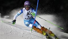 árka Strachová ve slalomu Svtového poháru.