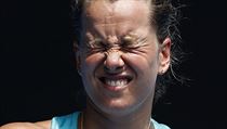Barbora Strcov v osmifinle Australian Open.