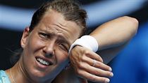 Barbora Strcov v osmifinle Australian Open proti Seren Williamsov.
