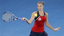 Karolna Plkov v osmifinle Australian Open proti Darje Gavrilovov.