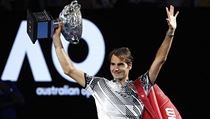 Roger Federer slaví triumf na Australian Open 2017. | na serveru Lidovky.cz | aktuální zprávy