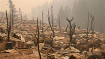 Ohoel stromy a znien krajina po porech v Chile