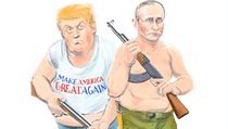 Donald Trump a Vladimir Putin. Donald Trump a Vladimir Putin.