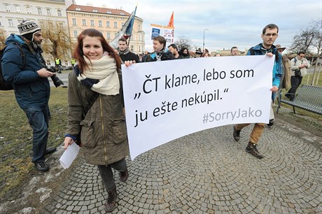 Protest na praském Klárov proti ministru Babiovi