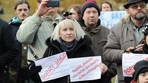 Protest na praskm Klrov proti ministru Babiovi